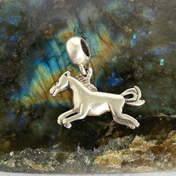 Sterling Silver 925 IBB THAI Running Horse Slide Dangle Charm Equestrian Charm - Picture 11 of 16